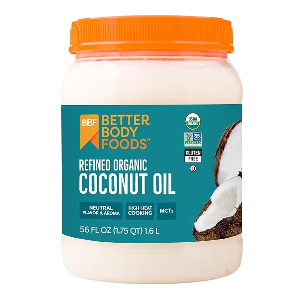 BETTERBODY FOODS ORGANIC REFINED COCONUT OIL, 56 FL...