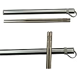 finessCity Titanium Chopsticks with Aluminium Case - Grey