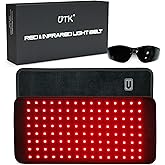 UTK Red Light Therapy Pad for Body Pain Relief, LED 660＆850nm Wearable Wrap Deep Therapy Belt with Timer Function Relieve Back Shoulder Pain