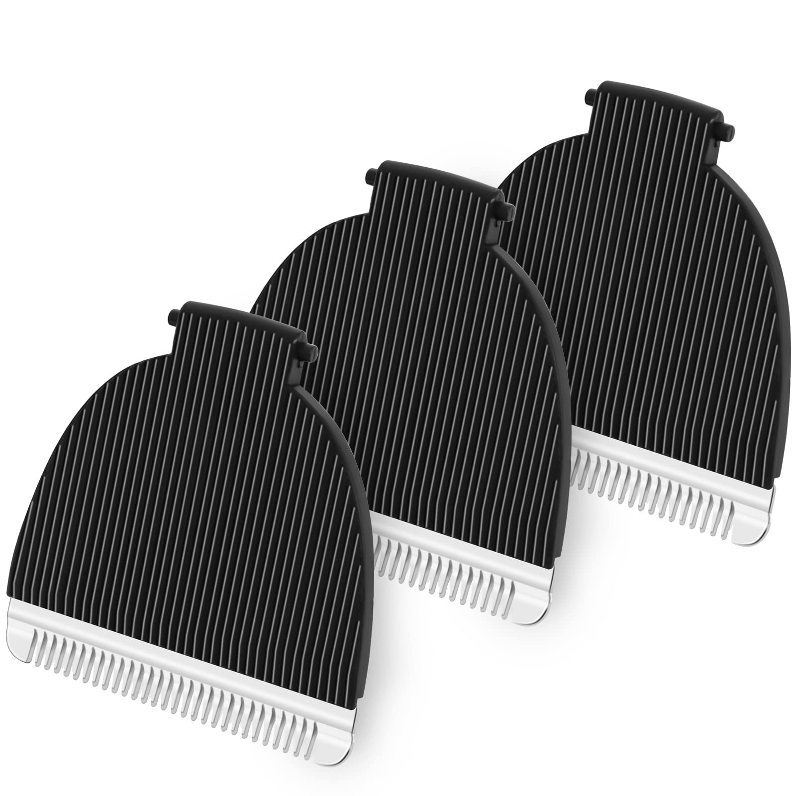 Photo 1 of 3 Pack Replacement Blades Compatible with Meridian Trimmer, Hygienic Ceramic Replacement Blades Compatible with Meridian Body Trimmer (Onyx & Sage), Black