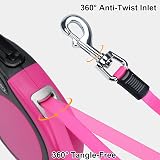 Taglory Retractable Dog Lead 5 m Pink 45 kg Anti-Tangle Heavy Duty Nylon view 5