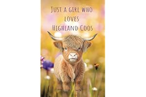 notebook - just a girl who loves highland coos
