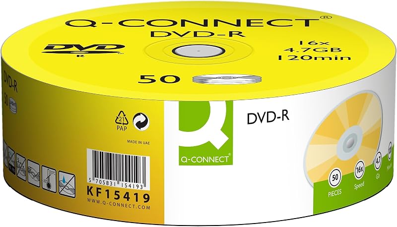 Q-Connect DVD-R 4.7GB Data Storage Discs - 50 Pack