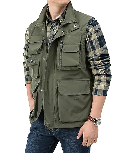 Gilet Technique Homme - Multi-poches Pour Pêche & Extérieur | Vêtement Polyvalent Respirant - 11