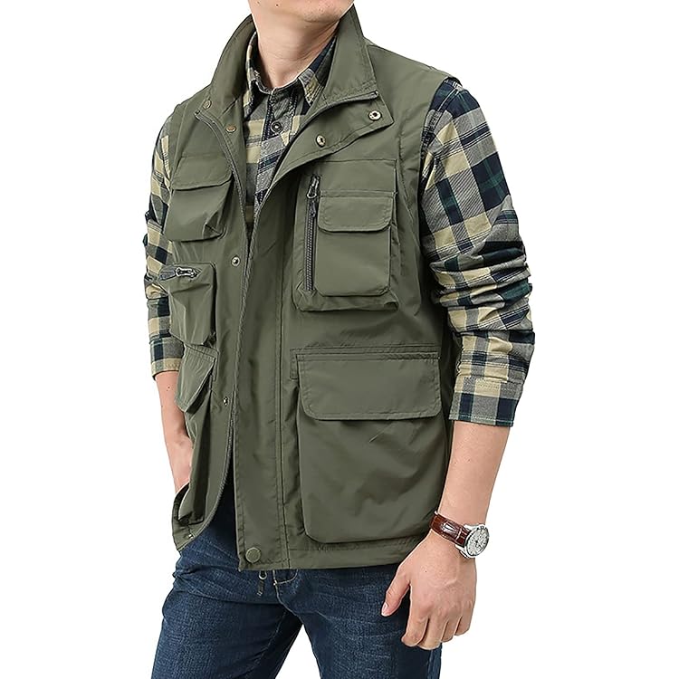 Gilet de sécurité utilitaire multi-poches pour hommes, vêtements de travail, gilet de survie, pêche, camping, sports de plein air, bénévole 18 Gilet de sécurité utilitaire multi-poches pour hommes, vêtements de travail, gilet de survie, pêche, camping, sports de plein air, bénévole 18