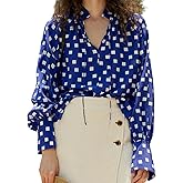 Silk Blouse for Women 100% Pure Silk Shirt Long Sleeve Luxury Smooth V-Neck Tops Womens Spring Striped Shirts