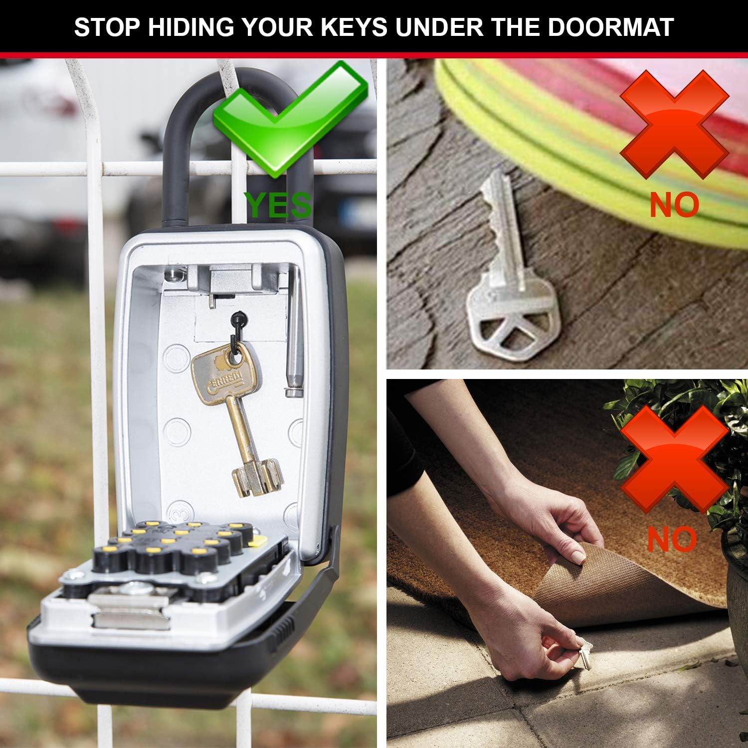 MASTER LOCK Portable Key Safe [Reinforced Security] [Weatherproof