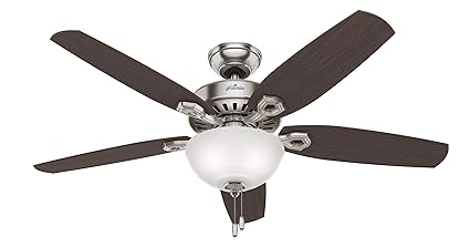 52 Builder Deluxe Whisper Ceiling Fan With Table Lamp Brushed