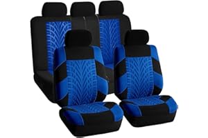 FH Group Car Seat Covers Full Set Premium Cloth - Universal Fit,Automotive Seat Cover,Low Back Front Seat Covers,Airbag Compa