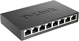 D-Link DGS-108 8-Port Gigabit Unmanaged Metal Desktop Network Switch Black