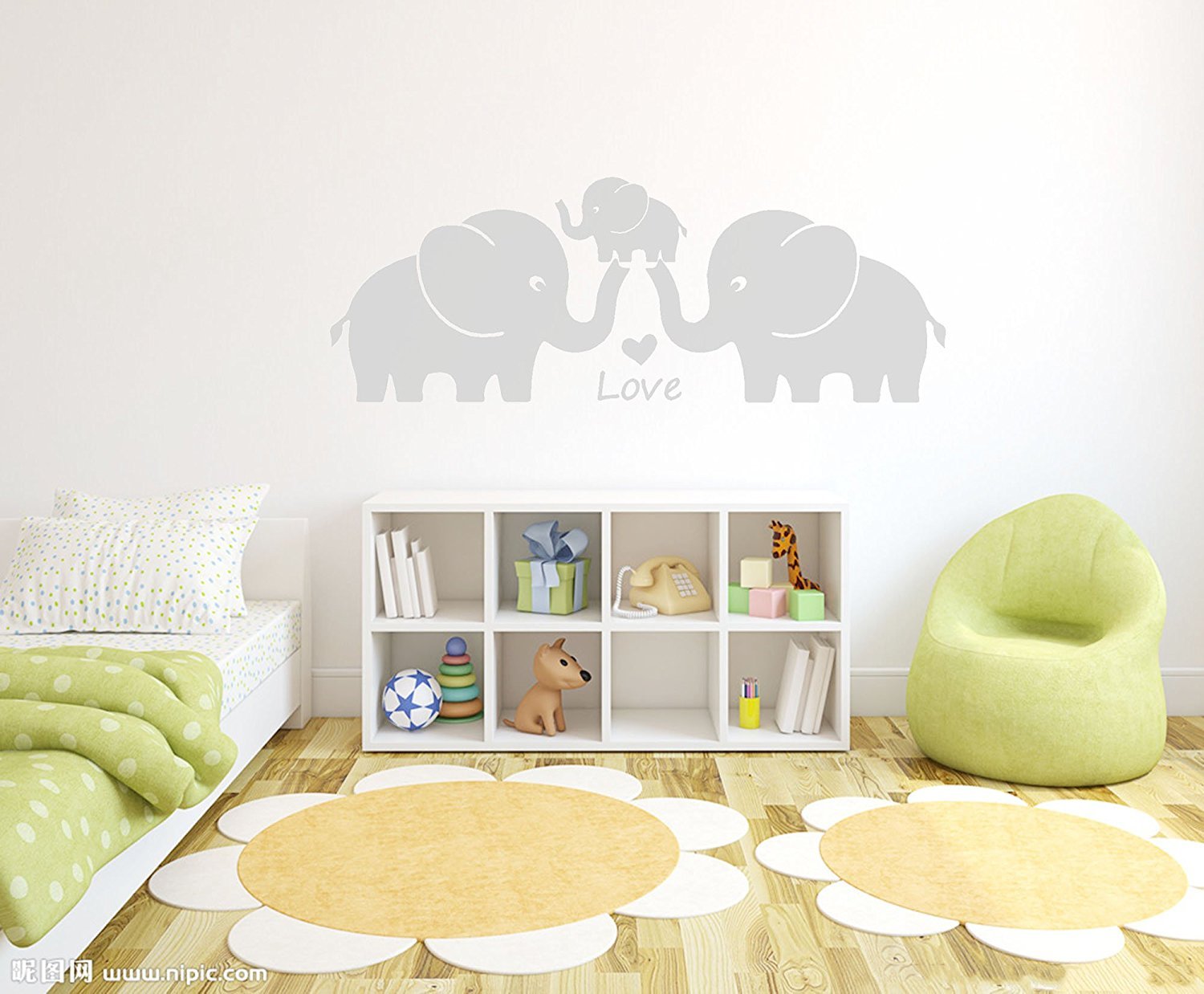 Kindergarten Schlafzimmer Dekoration 76,2 cm W x H Grau MAFENT