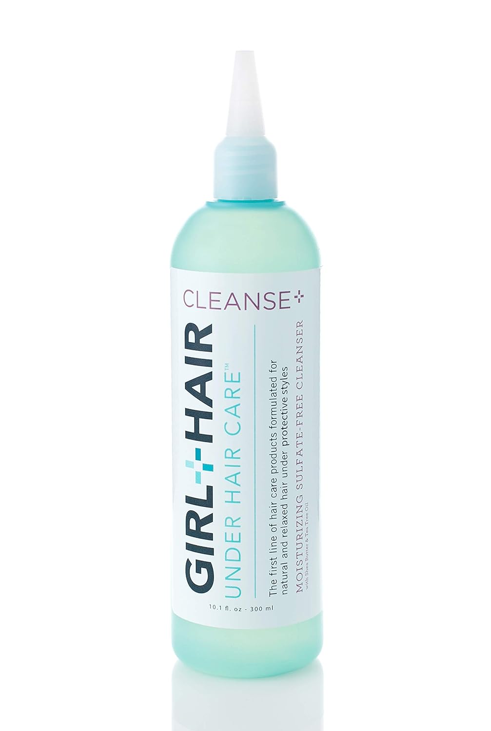 Girl+Hair Natural Hair Products, Cleanse Plus Moisturizing Sulfate Free Shampoo,Treat Scalp with Tea Tree Oil & Neem Oil, 10.1 fl.oz./300 ml