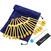 Chakra Tuning Forks 7 Chakra+1 Soul Purpose Weighted Healing Tuning Forks | for Meditation, Sound Therapy with 126.22 Hz, 136.1 Hz, 141.27 Hz, 172.06 Hz, 194.18 Hz, 210.42 Hz, 221.23Hz, 272.2Hz