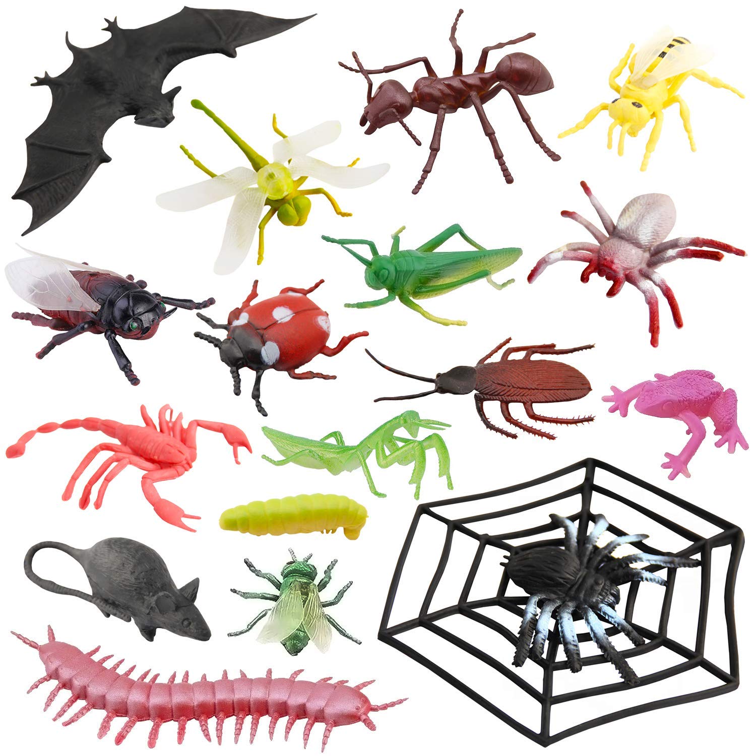 Buy SUPER TOY Insect Reptile Animals Toy Figure Playing Set of 17