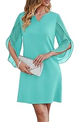 RUMIA Cocktail Dresses for Women Flutter 3/4 Sleeve