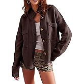 hathne Cardigan Sweaters for Women Trendy Oversized Open Front Button Short Cardigan Jackets Fall Winter