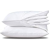 Three Geese Adjustable Layer Goose Feather Pillow,Assemblable Bed Pillow,100% Soft Cotton Cover,Good for Side and Back Stomach Sleeper, Standard/Queen Size,Packaging Include 2 Pillows.