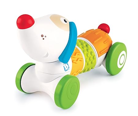 Infantino Sensory Twist und Roll Hund, Spielzeug, Hund mit Funktionen, mehrfarbig