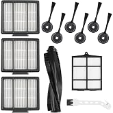 Replacement Parts for Shark ION Robot AV751 AV752 AV753 RV700_N RV720_N RV850 RV851WV Vacuum Cleaner Accessories by Techecook - 6 Side Brushes,3 Filter,1Main Brush,1 Filter Guard,1 Cleaning Brush