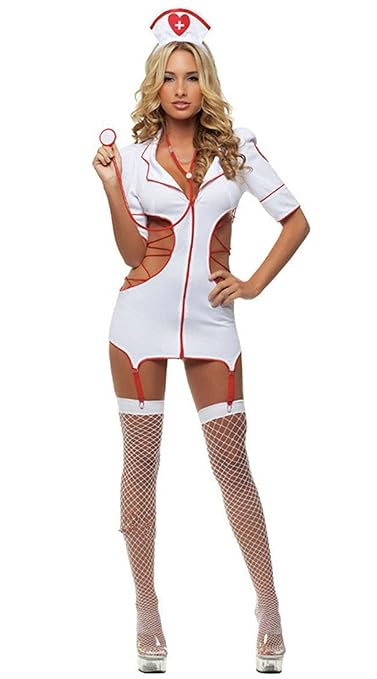 Shawa Damen Frauen Lingerie Babydolls Pflegeuniformen Versuchung Cosplay Rollenspiele Push-up Krankenschwester Kostüm Nurse U