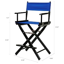 Casual Home 24" Director's Chair Black Frame-with