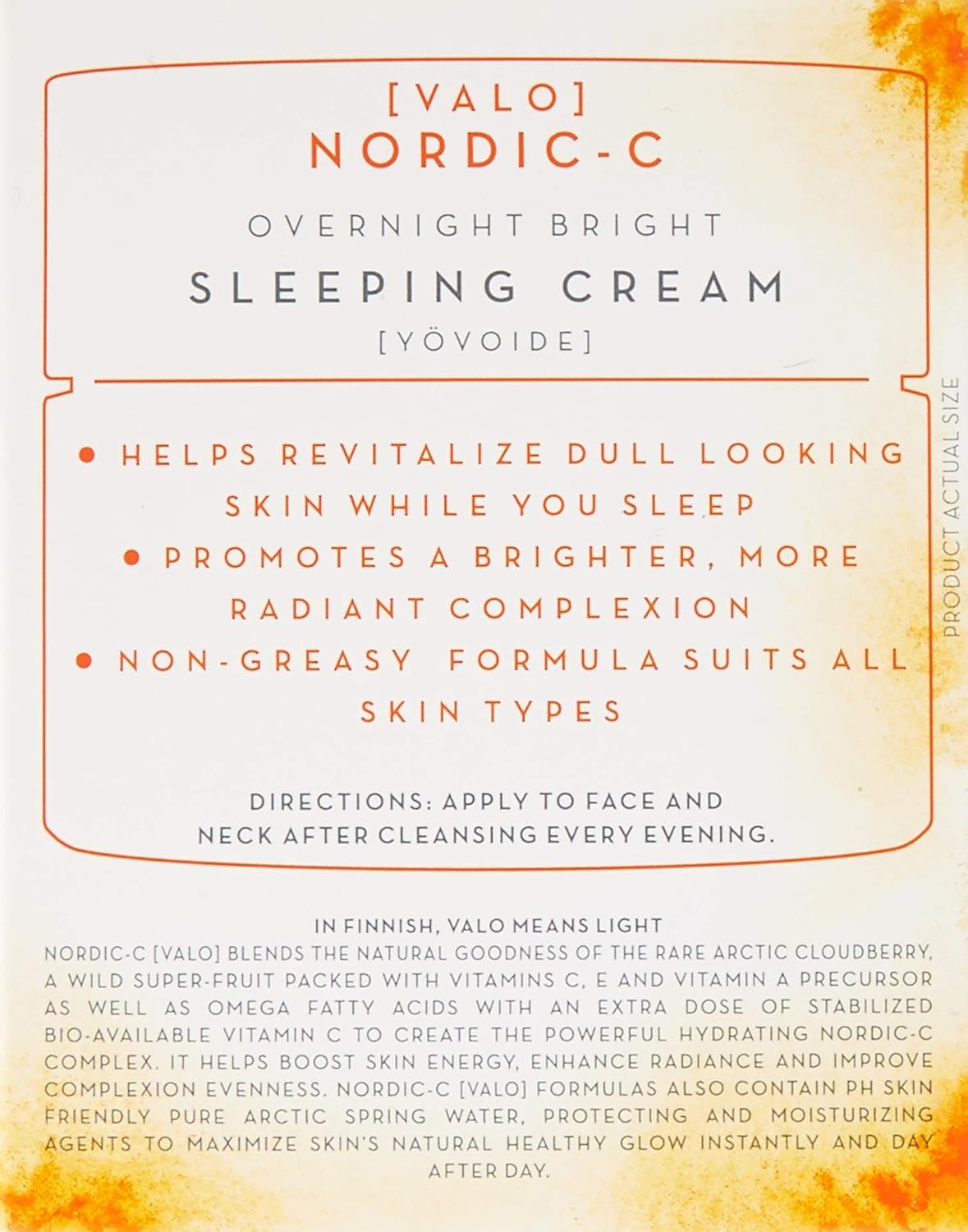 lumene valo nordic c sleeping cream