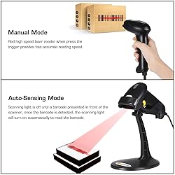 WoneNice Hands-Free USB Barcode Scanner with Stand