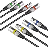wecan 4 Pack 3 Pin DMX Cable 3m XLR Male Female DMX Lighting Cable view 2