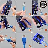 Proster RJ45 Crimp Tool Kit 3 in 1 Pass Through 8P8C with Tester view 4