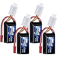 Zeee 2S Lipo Battery 380mAh 7.4V 50C RC Battery with JST Plug for Quadcopter UAV FPV Drone Racing Helicopter Airplane RC Boat RC Car RC Models(4 Pack)