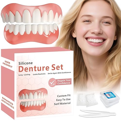 Moldable False Teeth, Veneers Teeth for Women and Men, Upper and Lower Matching Set Tooth Repair Kit, Fix Your Smile at Home Within Minutes, 1PCS