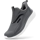 FitVille Men's Extra Wide Slip on Walking Shoes with Arch Support Men Slip on Sneakers for Foot Pain Relief-Stepease V2