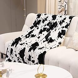 Fleece Blanket Cow Print Soft Throw Blanket