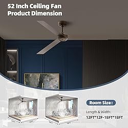 TALOYA 52 inch Modern Ceiling Fan with