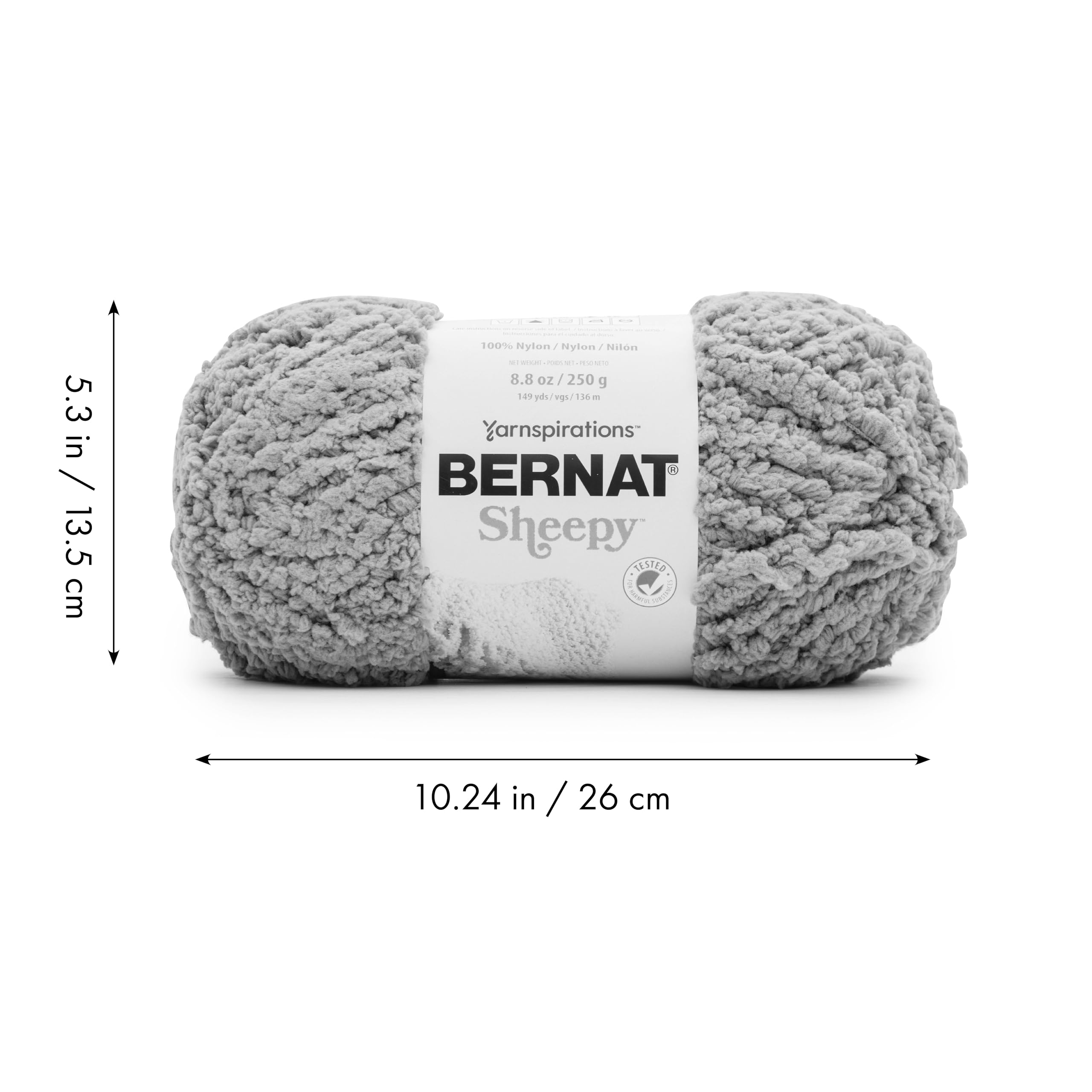 Bernat Sheepy Brown Bear Yarn - 2 Pack of 250g/8.8oz - Nylon - 6 Super Bulky - 149 Yards - Knitting, Crocheting & Crafts