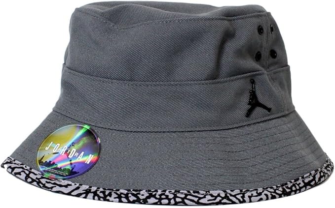 Amazon Nike Jordan ナイキ ジョーダン メンズ バケットハット 帽子 ハット ジョーダン ジャンプマン バケット ハット Jordan Jumpman Bucket Hat 全2色 S M 約58cm Grey Black 021 キャップ 通販