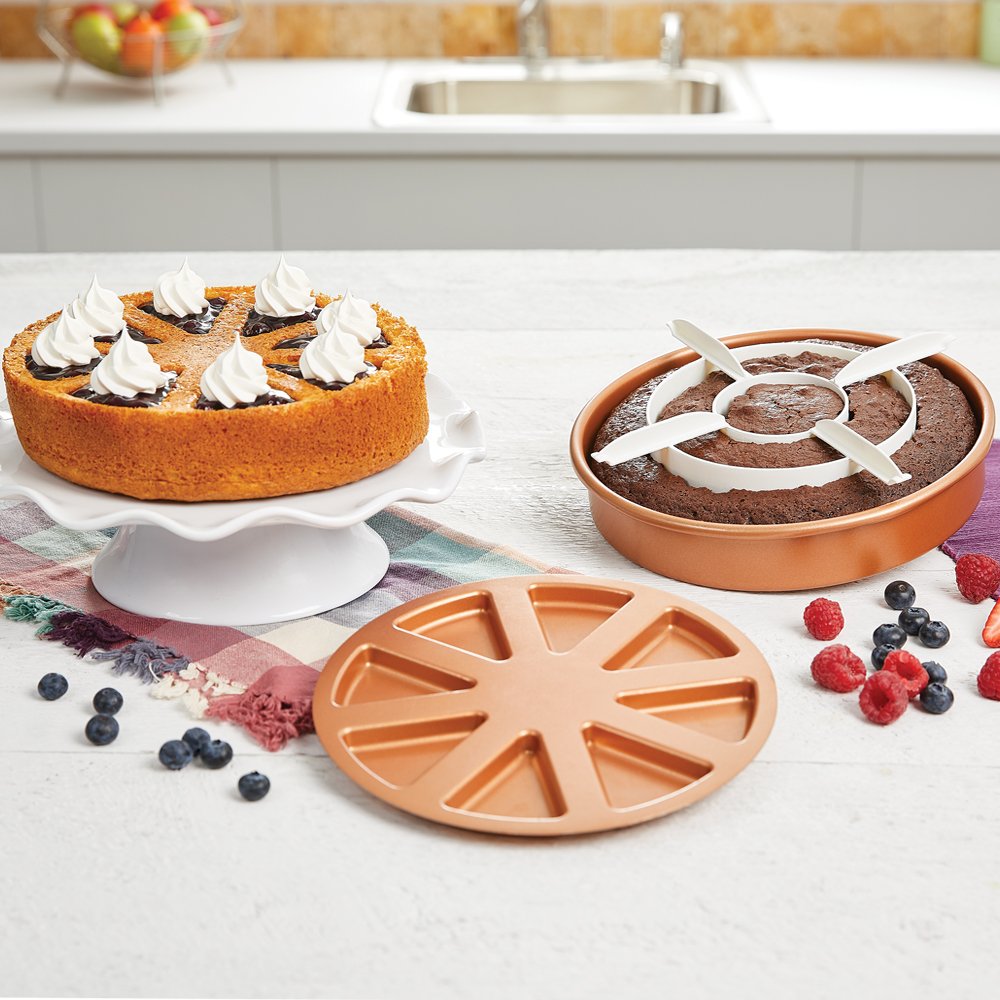 Kupfer Chef perfekt Kuchenform 3 PC Set bogo- (2) 22,9 x 22,9 cm Kuchen