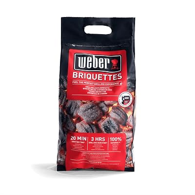 Weber Briquettes 4 kg Black Natural Wood Fuel Ready to Grill 20 Min