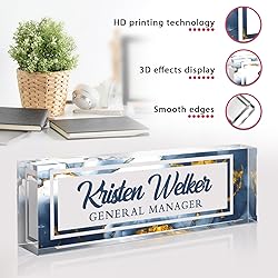 Custom Office Name Plate for Desk - Desk Name Plate