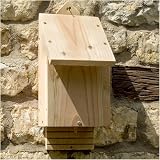 Wildlife World Chavenage Bat Box - Natural Timber Single Chamber Bat House view 2
