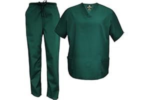 NATURAL UNIFORMS M&M Scrubs Men's Scrub Set Medical Scrub Tops and Pants