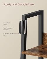 VASAGLE 4-Tier Ladder Shelf Industrial Rustic Brown Black LLS108B01 view 5