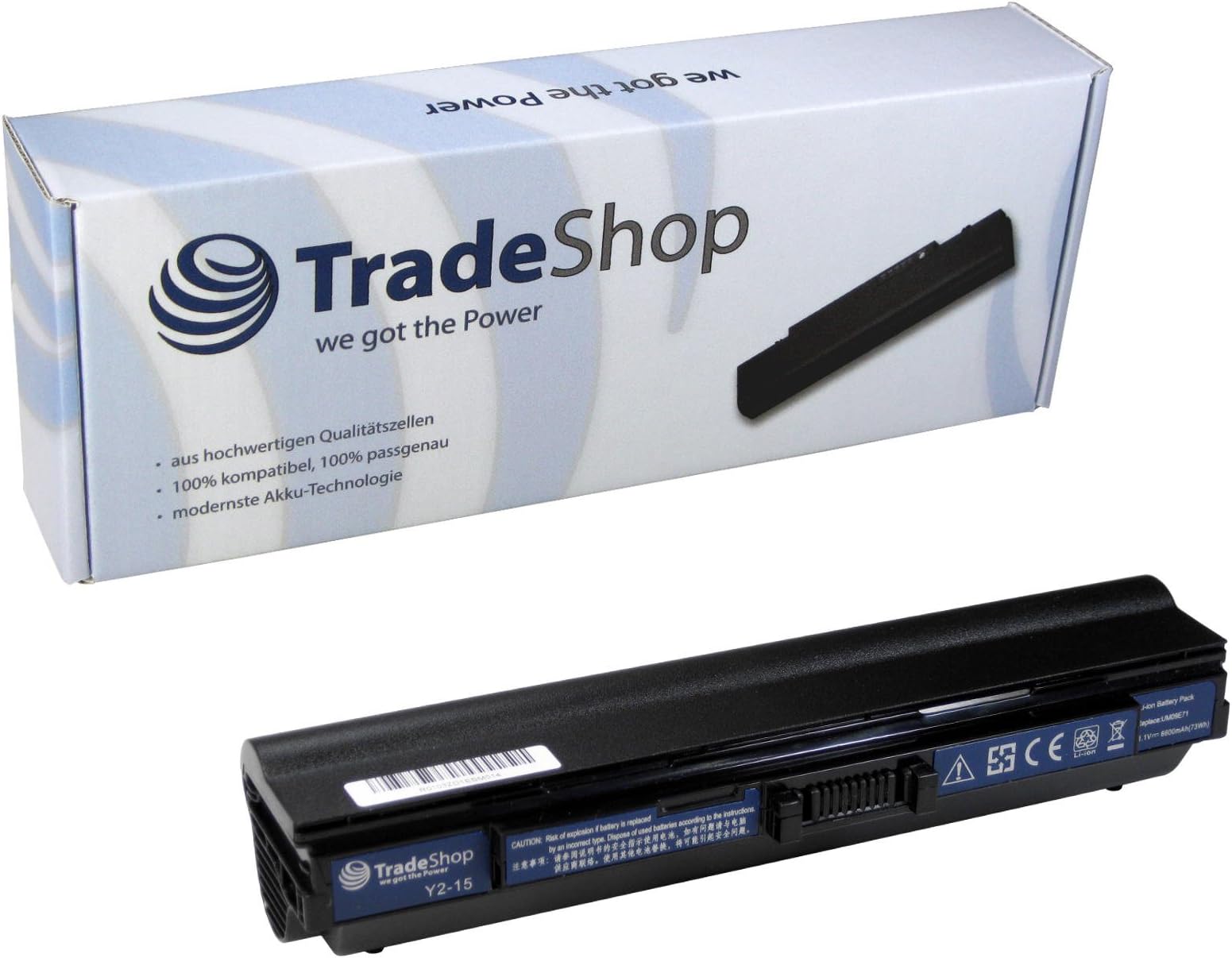 High Performance Battery 6600 mAh for Acer Aspire Timeline 1810T 1810-T AS1410 AS-1410 AS1810T AS-1810-T AS1810TZ AS-1810-TZ 1810TZ Aspire One 752 521 Ferrari One 200 ACER UM09E36 UM09E78 Replaces