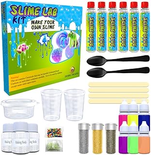 Desire Deluxe Schleim Set (30 teilig) zum selber machen, ideales Slime Spielzeug für Kinder ab 3 4 5 6 7 8 9 10 Jahren, Wissenschaft Lernspiel, Geschenk für Jungen und Mädchen