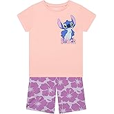 Disney Girls Shirt And Kids Shorts, Stitch Girls Outfit Set, Lilo And Stitch Shirt For Summer Clothes