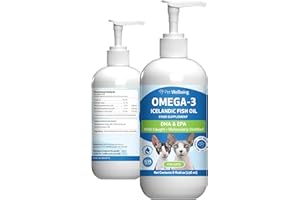 Pet Wellbeing Omega-3 Icelandic Fish Oil for Cats - Wild-Caught, Cold-Water Fish, Healthy Skin and Coat, Joint Health and Mob