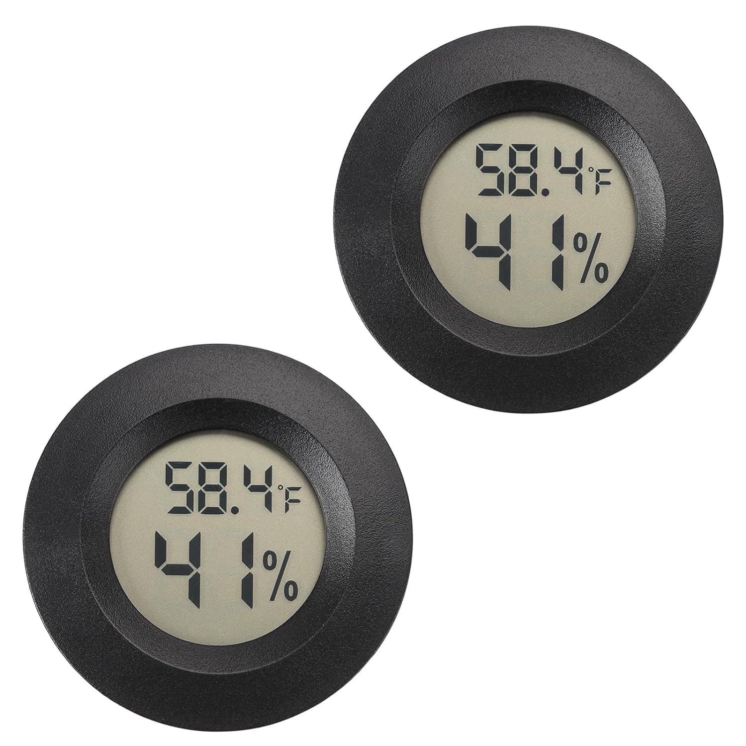 Mini Hygrometer Thermometer Digital Humidity Meter Indoor and Outdoor Humidity Monitor Reptile Thermometer for Humidors Greenhouse Garden Cellar Fahrenheit(℉)/ Celsius(℃)