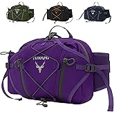 Tuxapo Fanny Pack for Women Purple Waist Bags Wolarge Running Packs Outdoor Belt Bag for Cycling Hiking Travel Festival Gifts
