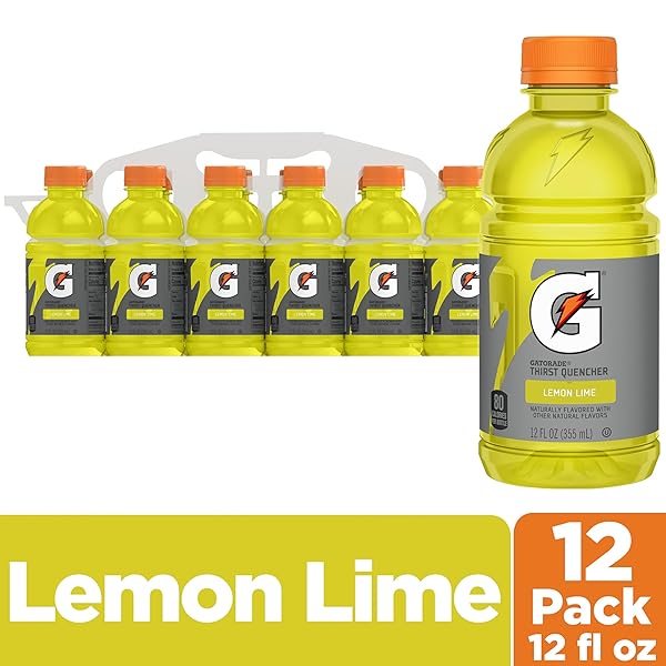 GATORADE THIRST QUENCHER, LEMON-LIME, 12 FL OZ (PACK OF 12)