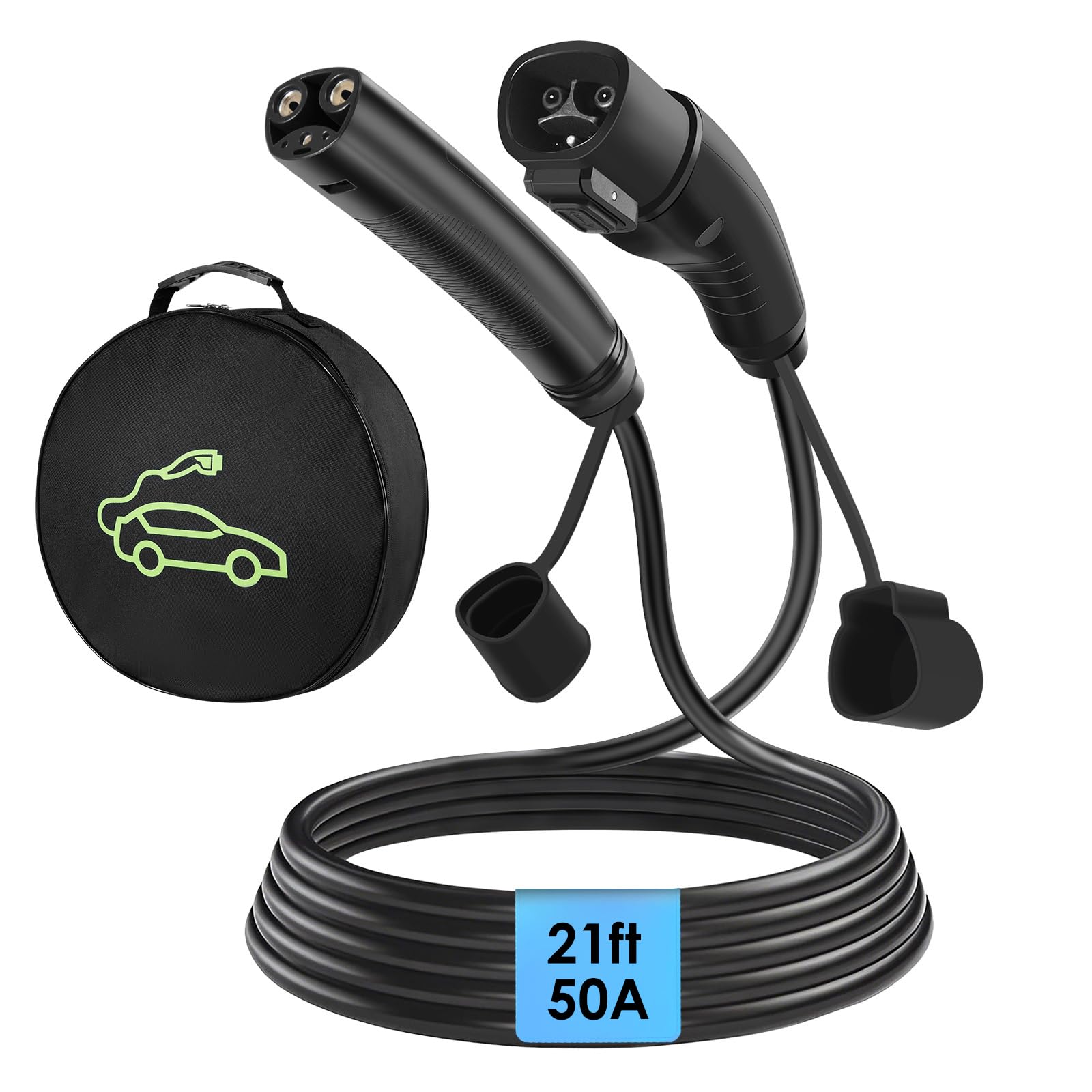 Photo 1 of LZSTEC NACS Extension Cable Cord, Charging Extension Cable for Tesla, 21ft 50A 240V 12Kw, Compatible with Tesla & NACS Level 1 & Level 2 Mobile Charger Wall Connector for Model Y/X/3/S/Cyber-truck